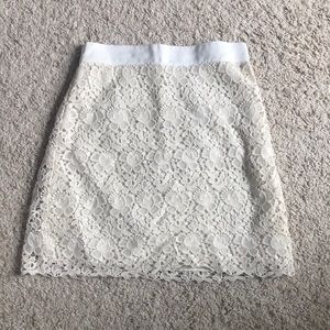 LOFT crochet mini skirt